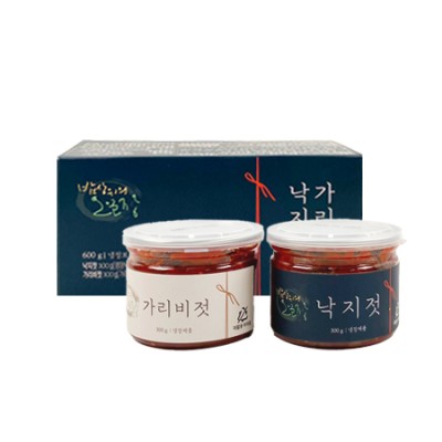 [저온] 코스트코_밥상위의 오일장 젓갈세트 600g (낙지젓 300g+가리비젓 300g), 1BOX