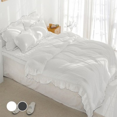 [실온] 이불넷 퓨어 레이스 차렵이불 + 베개커버 세트 2color