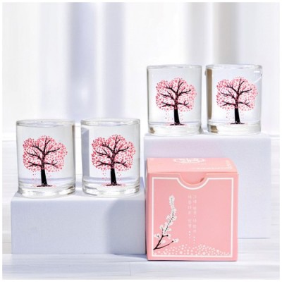 [아파트!아파트!] 인생술잔 색이변하는 벚꽃 소주잔 60ml, 4p